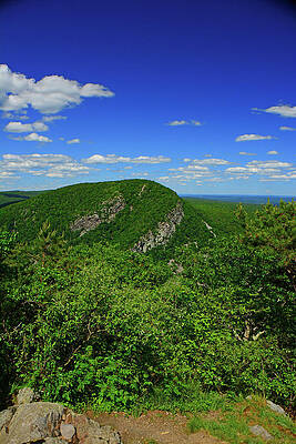 Wall Art featuring the photograph Vertical Mount Tammany And Thermal Clouds by Raymond Salani III