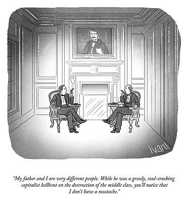 Dad Drawing - Very Different People by Ivan Ehlers