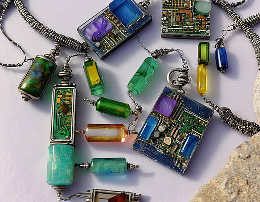 Intricate Wall Art featuring the digital art Very Small Tech by Eris And AI