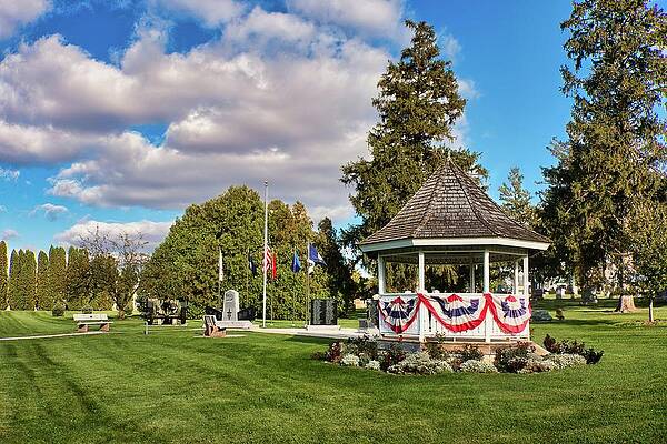 Wall Art featuring the photograph Veteran's Gazebo by American Landscapes
