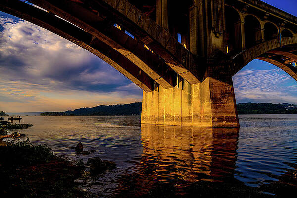 Wilderness Photograph - Veteran's Memorial Bridge Early Morning by Anthony Hightower