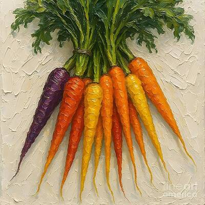 Vibrant Carrot Bunch Wall Art