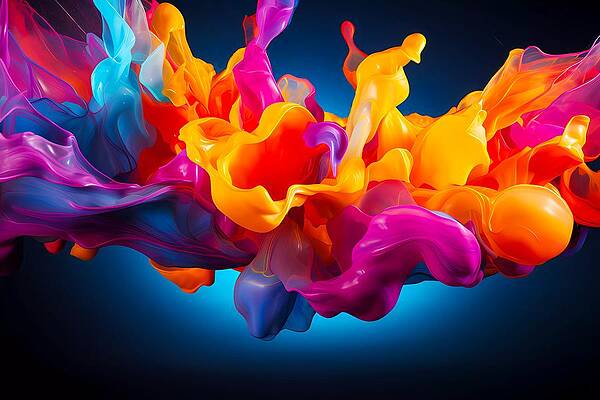 Abstract Wall Art featuring the digital art Vibrant Energy Captured In An Abstract Style No 3 by Andre Petrov