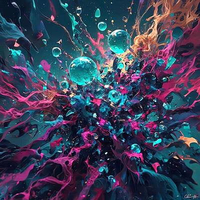 Vibrant Explosion of Colors Wall Art
