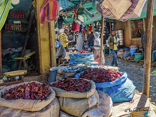 Mountain Photograph - Vibrant Market Life In Debark's Simien Mountains by Steven Dos Remedios