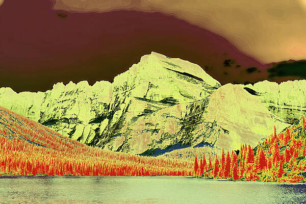 Vibrant Mountain Landscape Digital Art