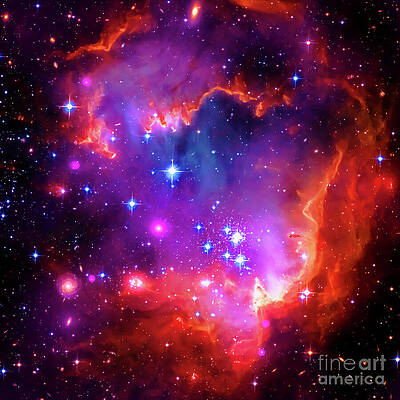 Vibrant Star-Studded Nebula Photograph