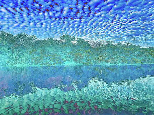 Vibrant Sky Over Calm Lake Photograph