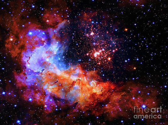 Vibrant Star Nebula in Deep Space Photograph