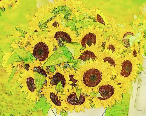 Vibrant Sunflower Bouquet Wall Art
