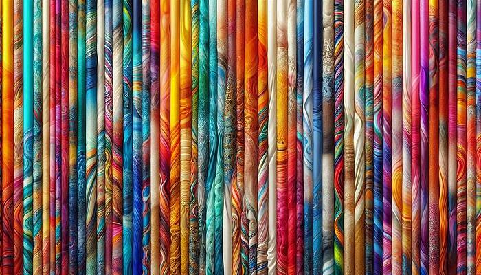 Intricate Digital Art - Vibrant Vertical Stripes by Colin Hardman
