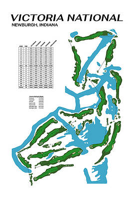 Wall Art featuring the digital art Victoria National by Flop Shot Studio