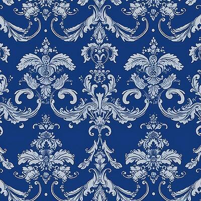 Vintage Digital Art - Victorian Damask Pattern In Royal Blue by Andre Petrov