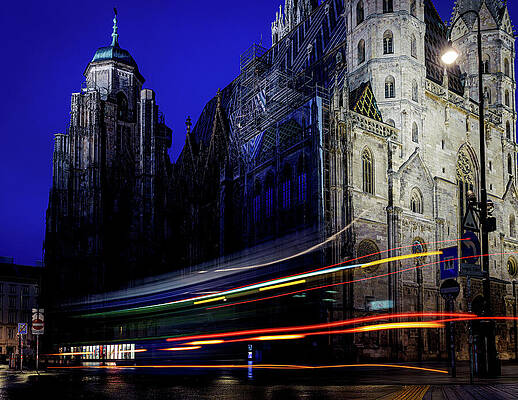 Architecture Photograph - Vienna, Austria - Blue Hour by Robert Niemeier