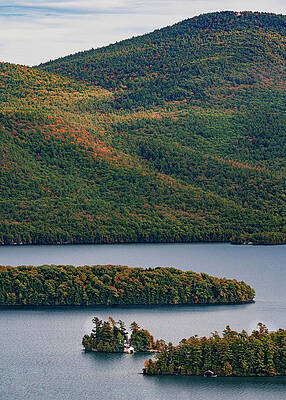 Fall Wall Art featuring the photograph View From Bradley's Trail Lookout At Lake George #2 by Dave King