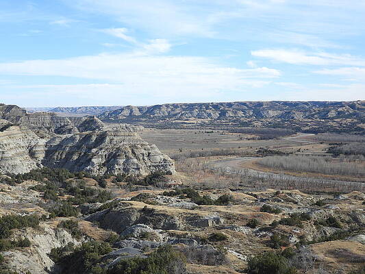 Theodore Roosevelt National Park Photograph - View From Oxbow Overlook 2 by Amanda R Wright