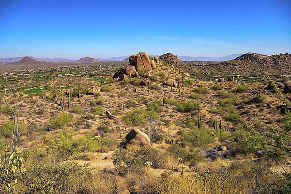 Sky Photograph - View From Pinnacle Peak Trail Overlooking Scottsdale, Arizona by Miroslav Liska
