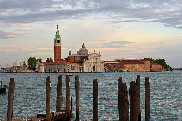 Summer Wall Art featuring the photograph View Of San Giorgio Maggiore Bell Tower by Matthew DeGrushe
