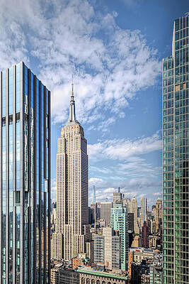 Architecture Wall Art featuring the photograph View Of The Empire State Building by Elvira Peretsman