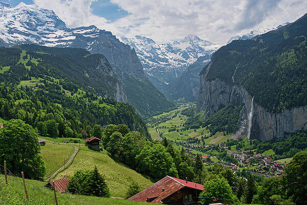 View of the Lauterbrunnen Valley from Wengen by Matthew DeGrushe
