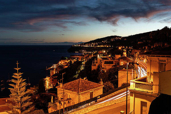 Cloud Photograph - Villefranche At Dusk by Craig A Walker