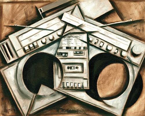 Cubist Boombox Deconstruction Wall Art