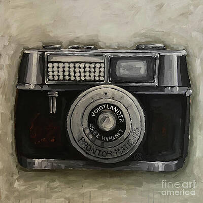 Wall Art featuring the painting Vintage Camera by Lucia Stewart