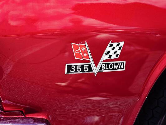 Vintage Photograph - Vintage - Corvette - Red 355 Blown by Robert Niemeier