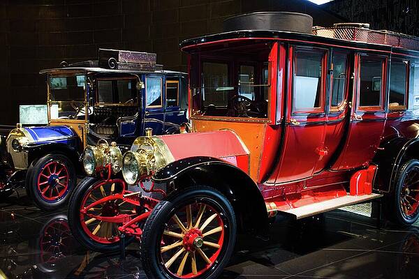 Vintage Cars in Museum Display Wall Art