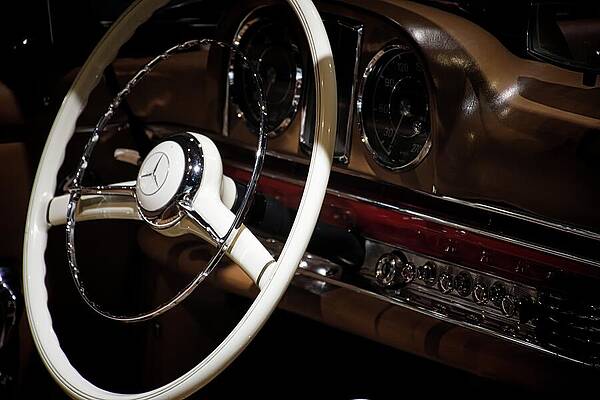 Vintage Mercedes-Benz Dashboard Wall Art
