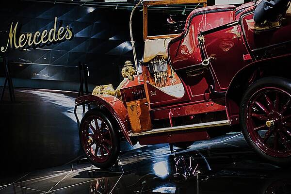 Vintage Mercedes Car in Museum Wall Art
