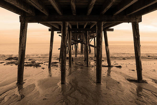Water Photograph - Vintage Pier, Paradise Cove, Malibu, California by Bonnie Colgan