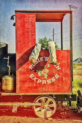Wall Art featuring the photograph Vintage Wild West Sign, Arizona by Tatiana Travelways