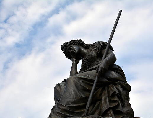 Wall Art featuring the photograph Virginia Mourning Her Dead by Deb Beausoleil
