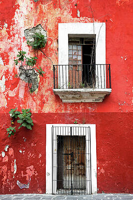 Vibrant Mexican Building Facade Wall Art