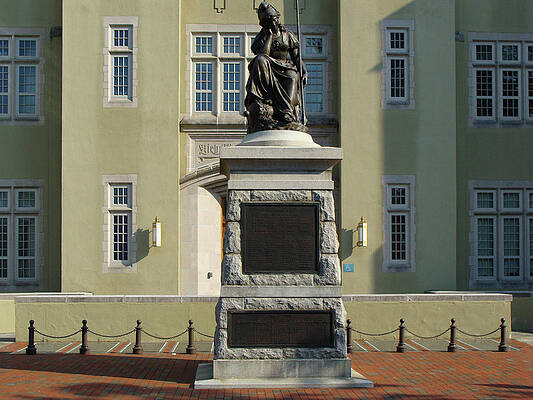 Wall Art featuring the photograph VMI - Virginia Mourning Her Dead by Deb Beausoleil