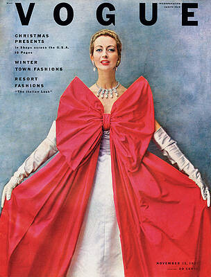 Vogue November 1951 Cover Model Wall Art