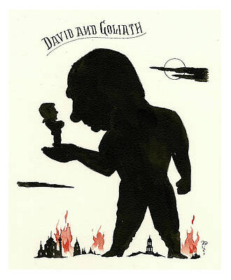 War Painting - Volodymyr Vs. Vlad by Barry Blitt