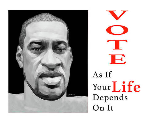 Modern Wall Art featuring the painting Vote As If Your Life Depends On It by Rafael Salazar