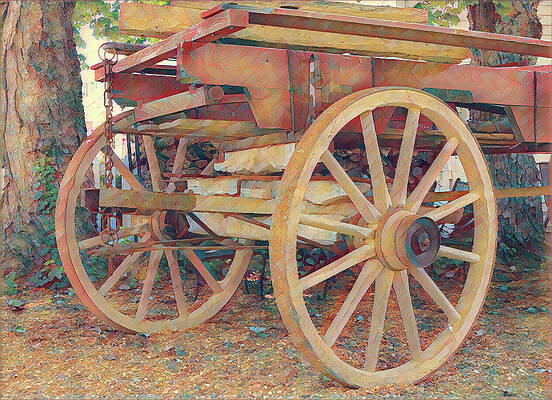 Wall Art featuring the photograph Wagon Wheels by Gina Fitzhugh