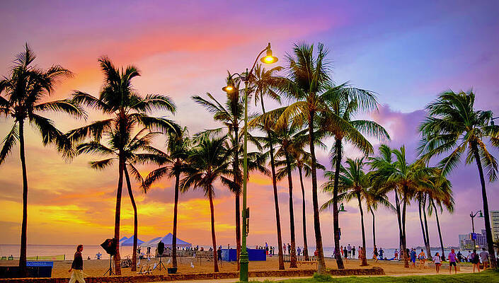 Wall Art featuring the photograph Waikiki Beach by Louis Raphael