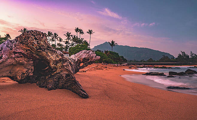 Paradise Photograph - Wailua Beach Sunset - Kauai, Hawaii by Abbie Warnock