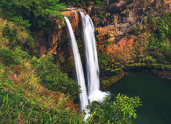 Paradise Photograph - Wailua Falls Closeup, Kauai, Hawaii by Abbie Warnock