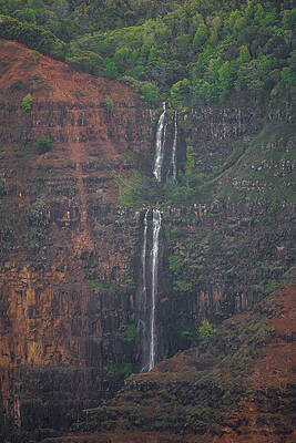 Wilderness Wall Art featuring the photograph Waipo'o Falls In Waimea Canyon On Kauai, Hawaii by Nancy Gleason