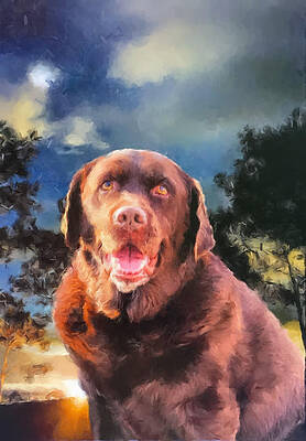 Pet Wall Art featuring the painting Waiting For His Best Friend by Gary Arnold