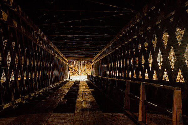 Georgia Photograph - Walking Through Stone Mountain Park's Covered Bridge by Anthony Hightower