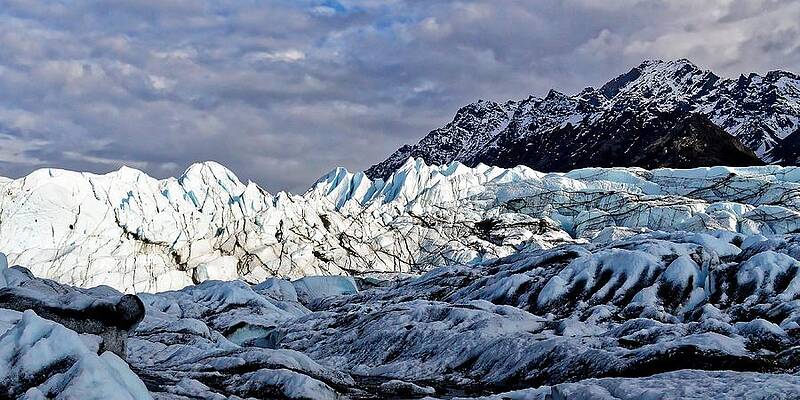 Alaska Photograph - Wall Of Ancient Ice - Matanuska Glacier by KJ Swan
