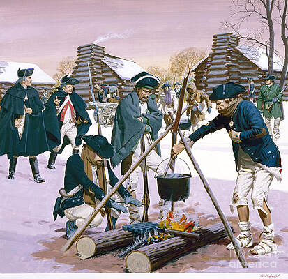 Historical Figures Painting - Washington At Valley Forge by Ed Vebell