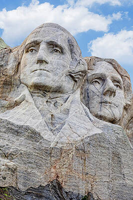 Symbolic Wall Art featuring the photograph Washington And Jefferson At Mt. Rushmore by Kelley King