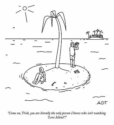 Sun Drawing - Watching Love Island by Adam Douglas Thompson